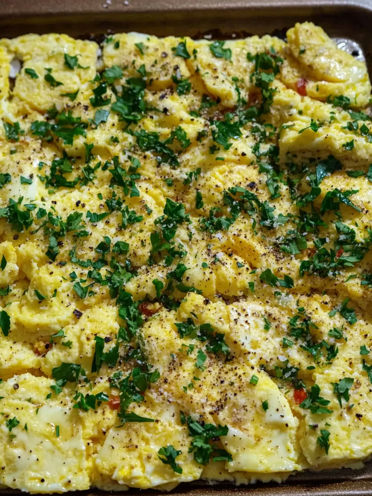 Delicious Sheet Pan Scrambled Eggs for Effortless Mornings 2 Sheet Pan Scrambled Eggs