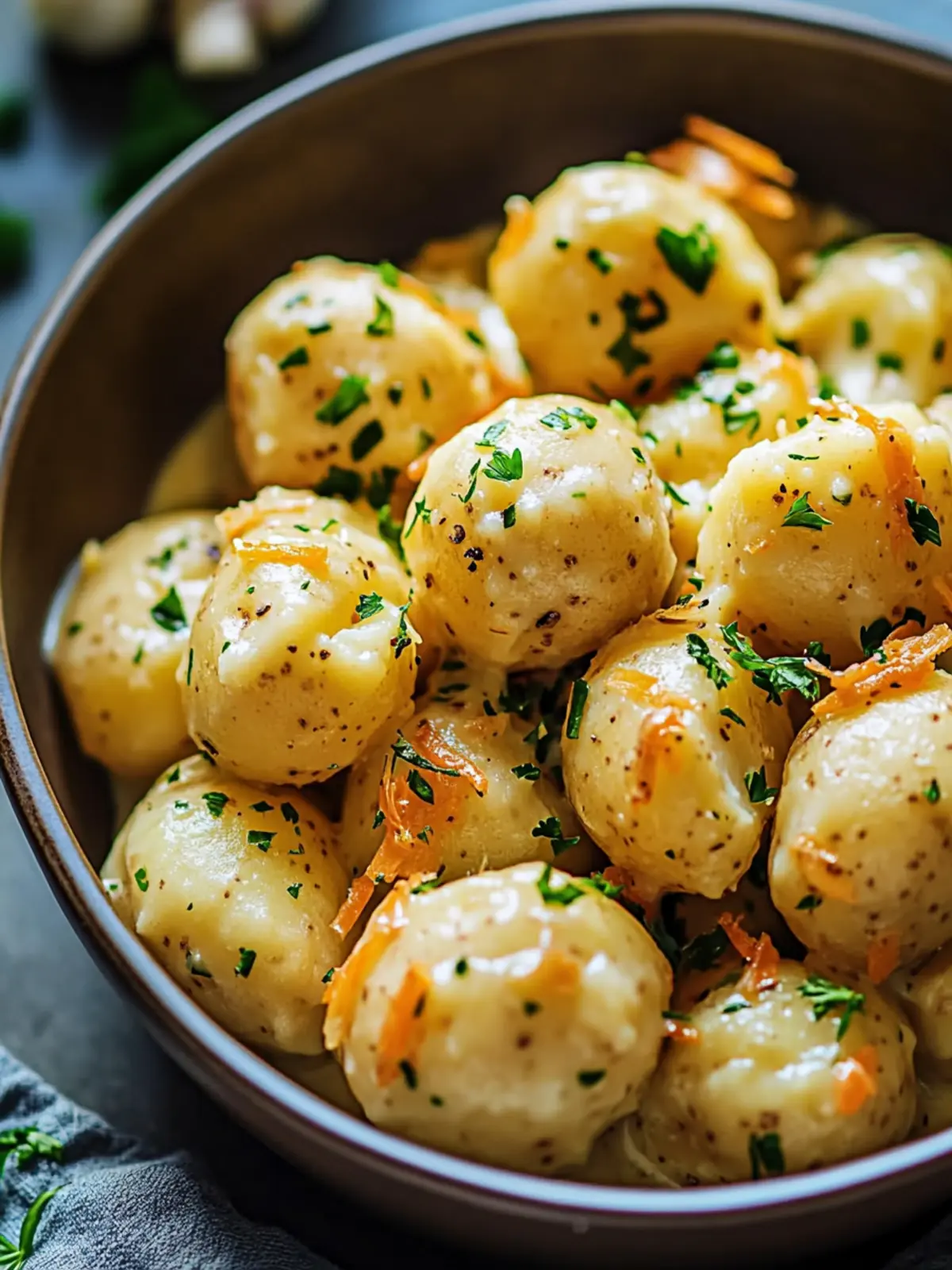 Garlic-Infused Creamy Baby Potatoes