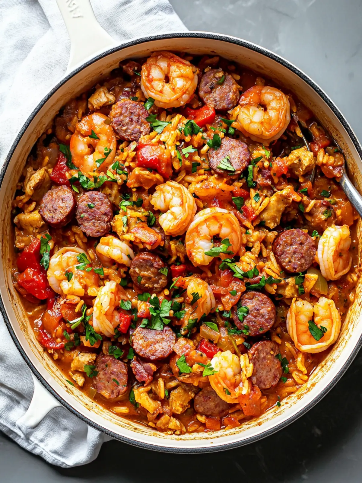 Irresistible Chicken, Shrimp, and Sausage Jambalaya Delight 4 Chicken, Shrimp, and Sausage Jambalaya