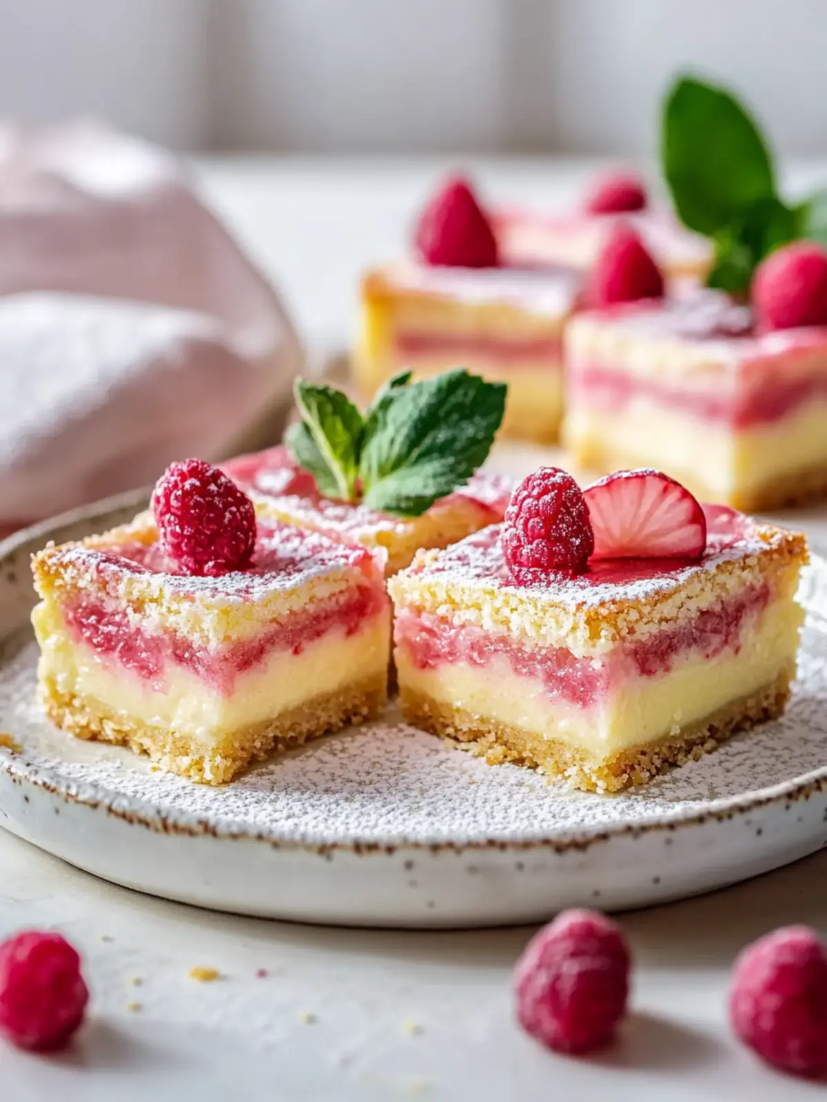 Delightful Sweet and Tangy Mini Rhubarb Custard Bars Recipe 5 Sweet and Tangy Mini Rhubarb Custard Bars