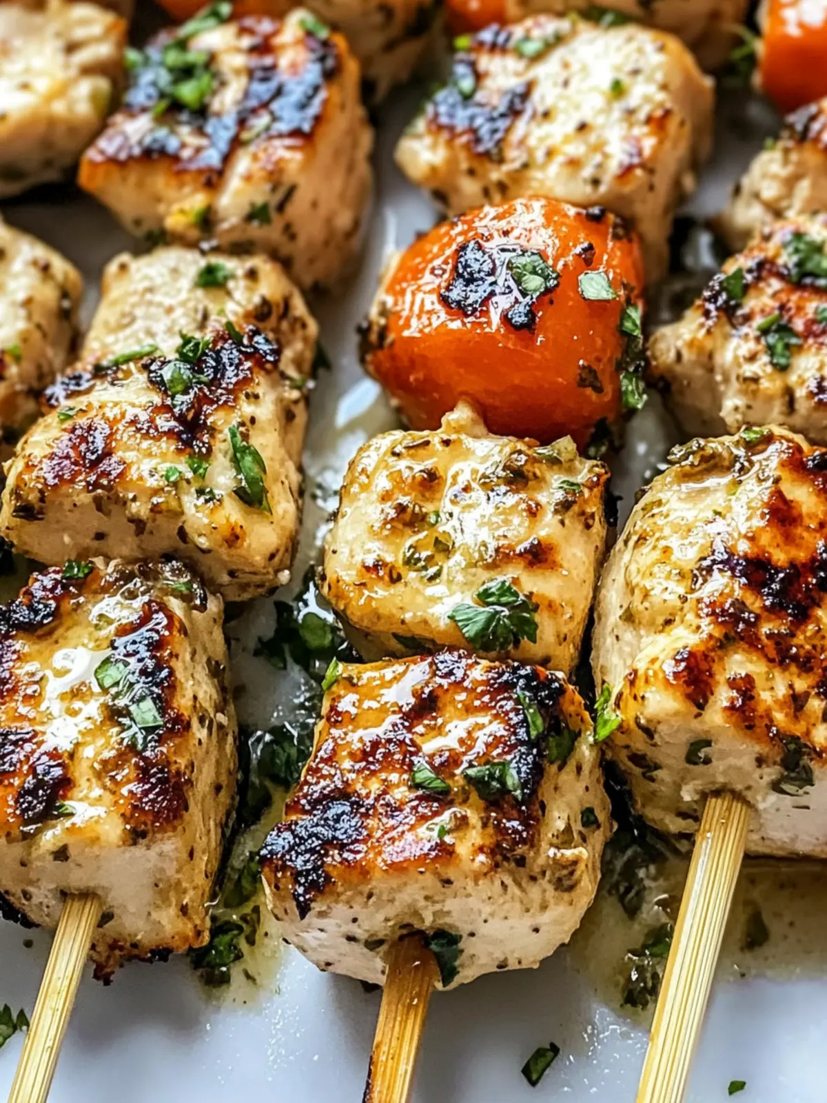 Ranch Garlic Parmesan Chicken Skewers