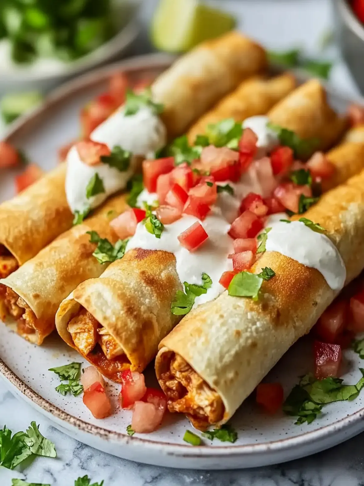 Air Fryer Chicken Flautas