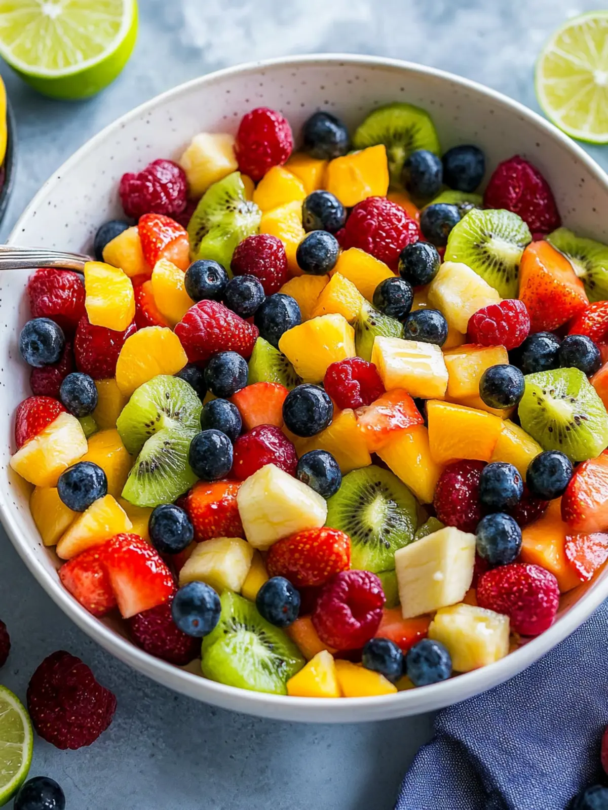 Honey Lime Rainbow Fruit Salad for a Refreshing Summer Treat 2 Honey Lime Rainbow Fruit Salad