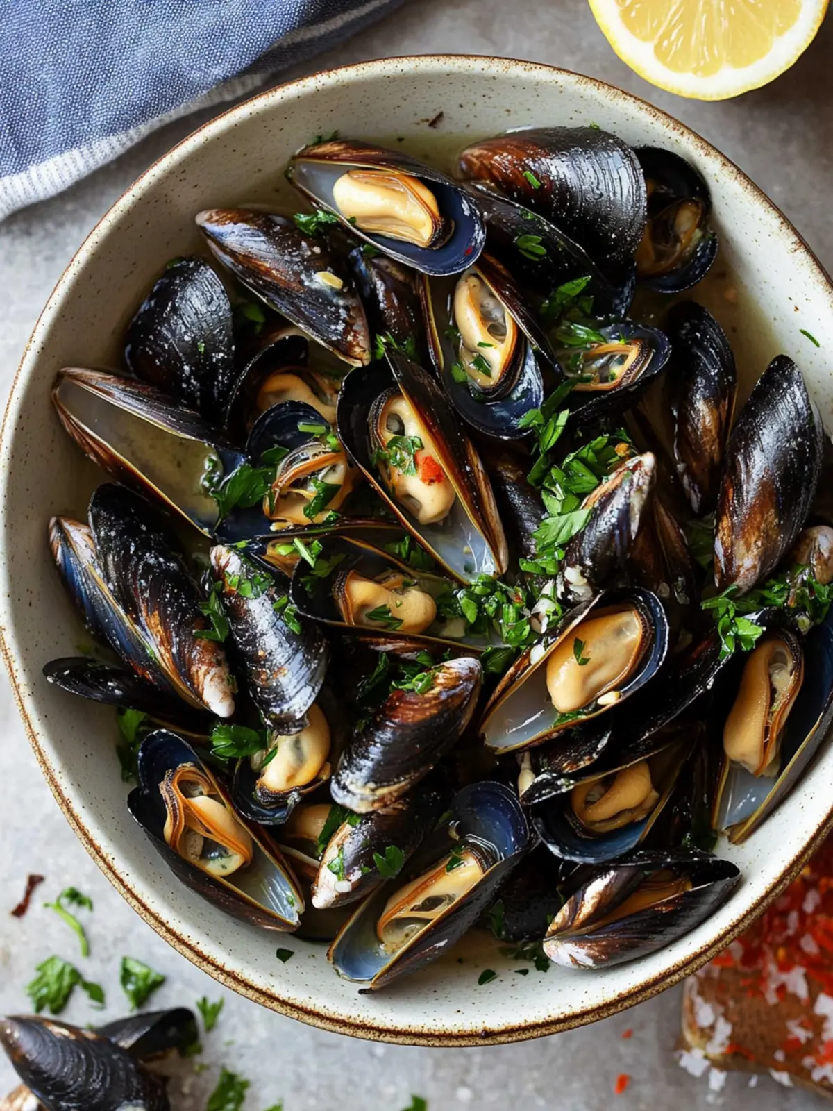 Savory Steamed Mussels with Garlic and Parsley in Minutes 3 Steamed Mussels with Garlic and Parsley