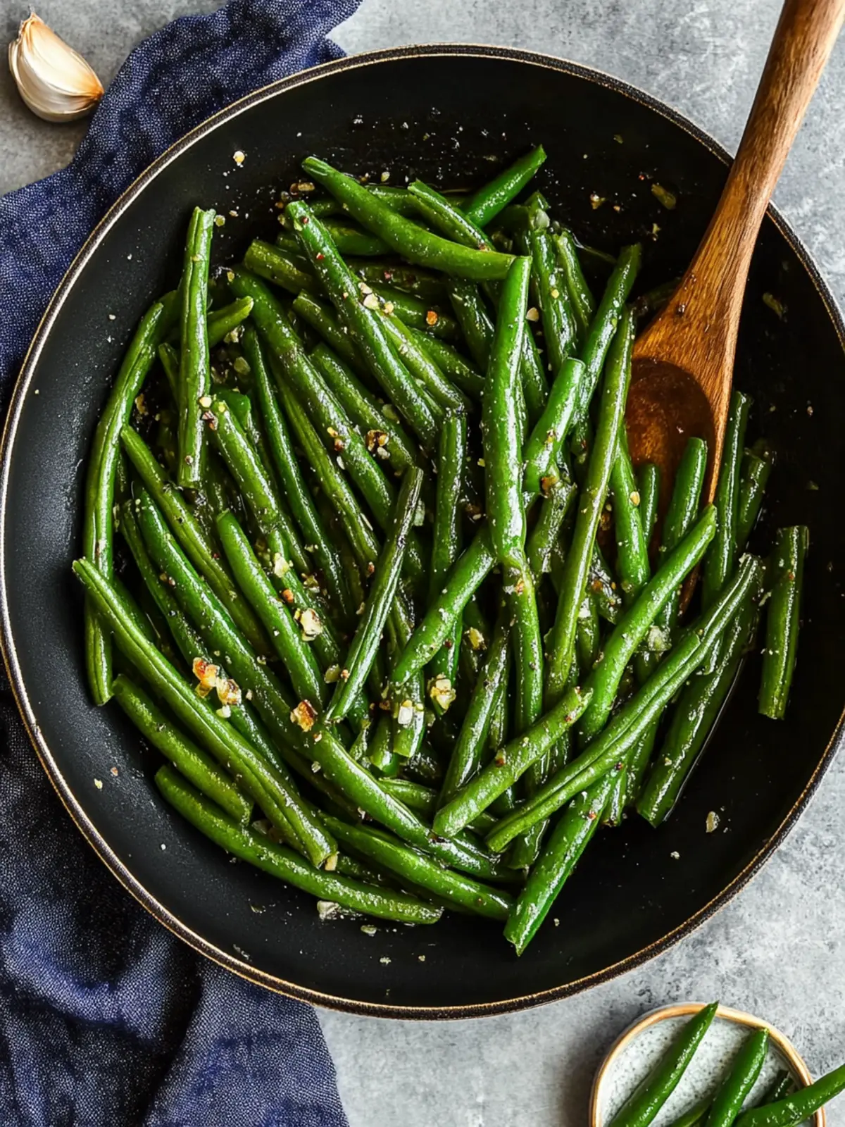 Sautéed Green Beans Recipe with Garlic