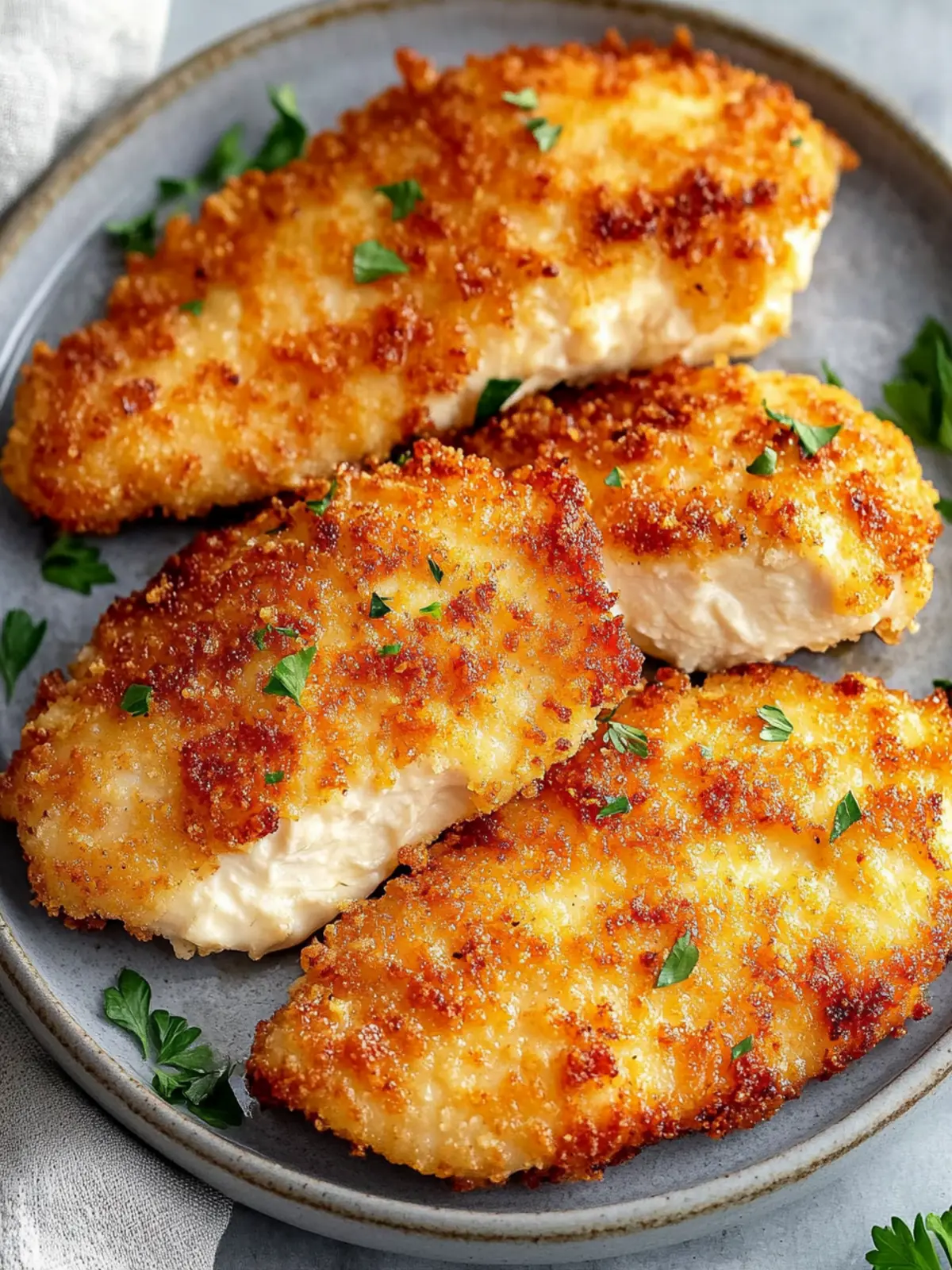 Air Fryer Parmesan Crusted Chicken with Mayo