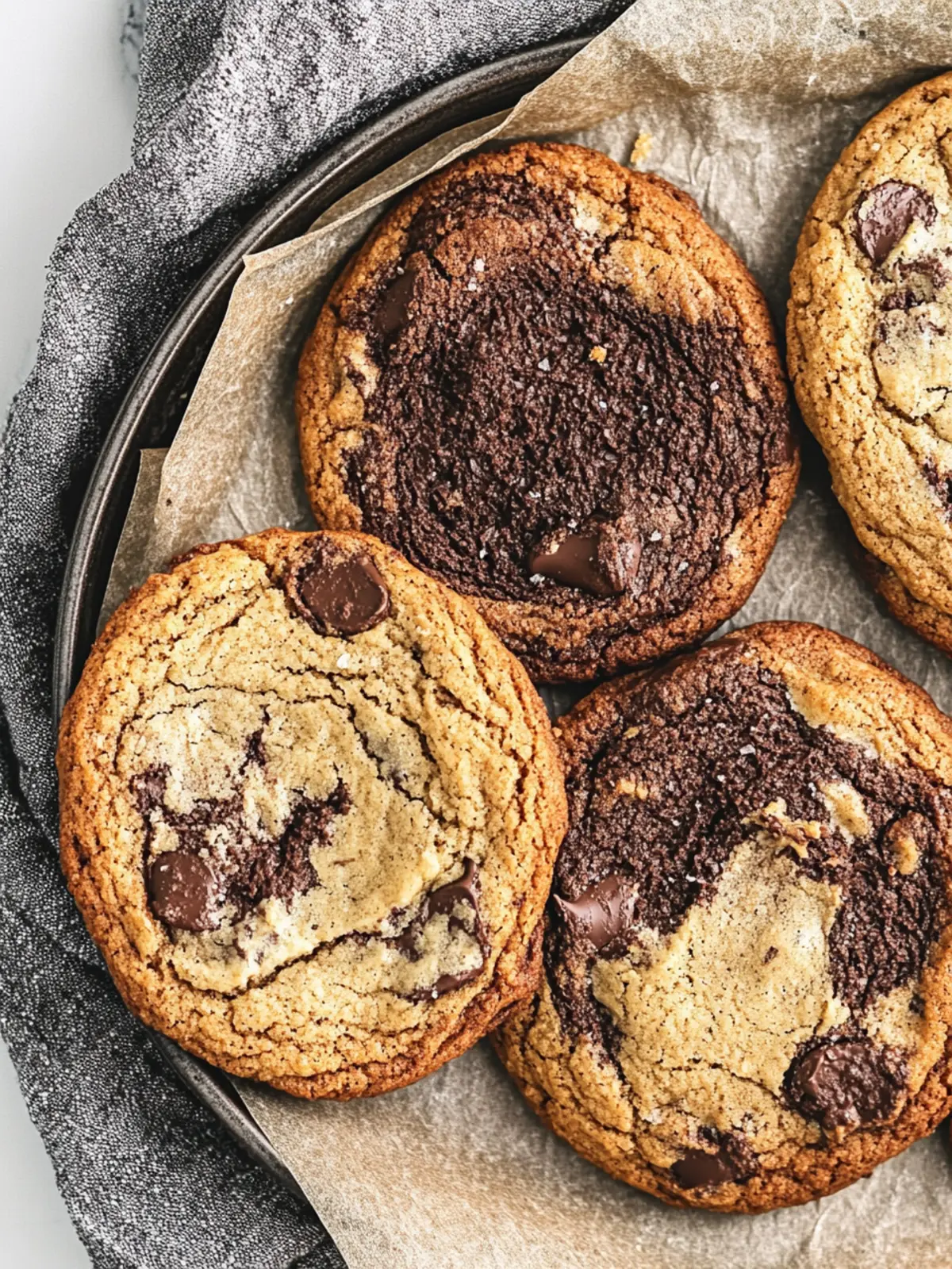 Decadent Brookie Cookies: Brownie Meets Chocolate Chip Bliss 5 Brookie Cookies (Brownie Chocolate Chip Cookies)