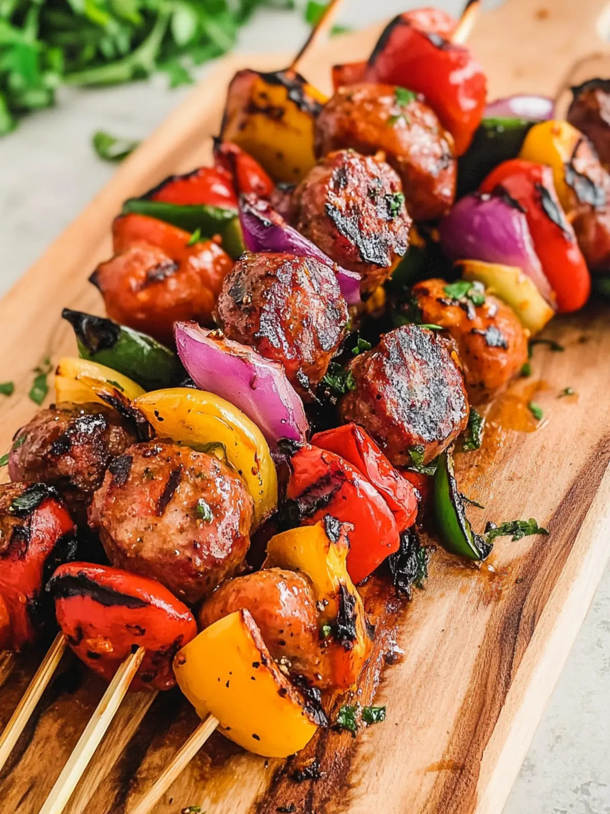 Grilled Sausage Kabobs: Quick, Flavor-Packed Summer Delight 3 Grilled Sausage Kabobs