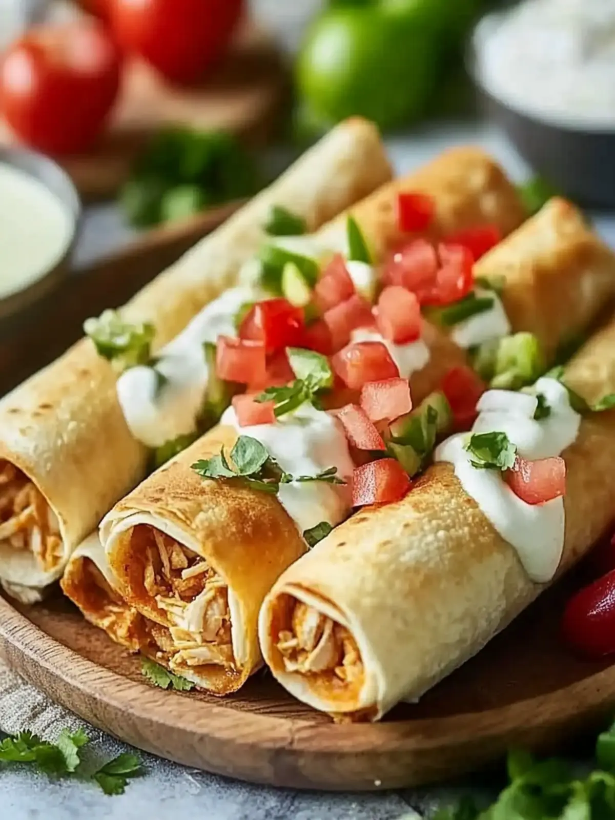 Air Fryer Chicken Flautas
