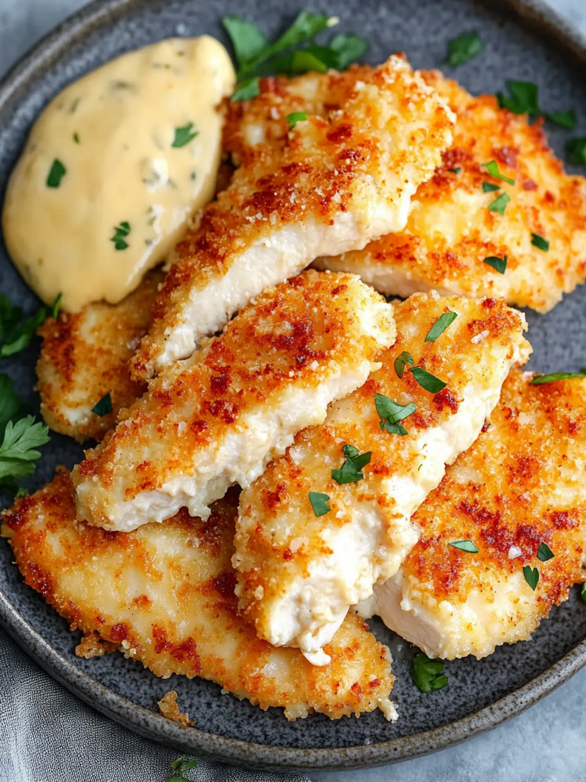 Crispy Air Fryer Parmesan Crusted Chicken with Mayo in 15 Minutes 2 Air Fryer Parmesan Crusted Chicken with Mayo