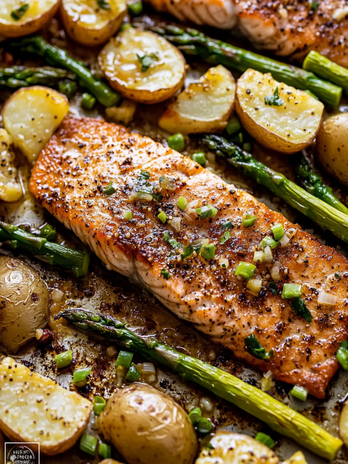 Baked Trout with Asparagus and Baby Potatoes (Easy Sheet Pan Dinner)