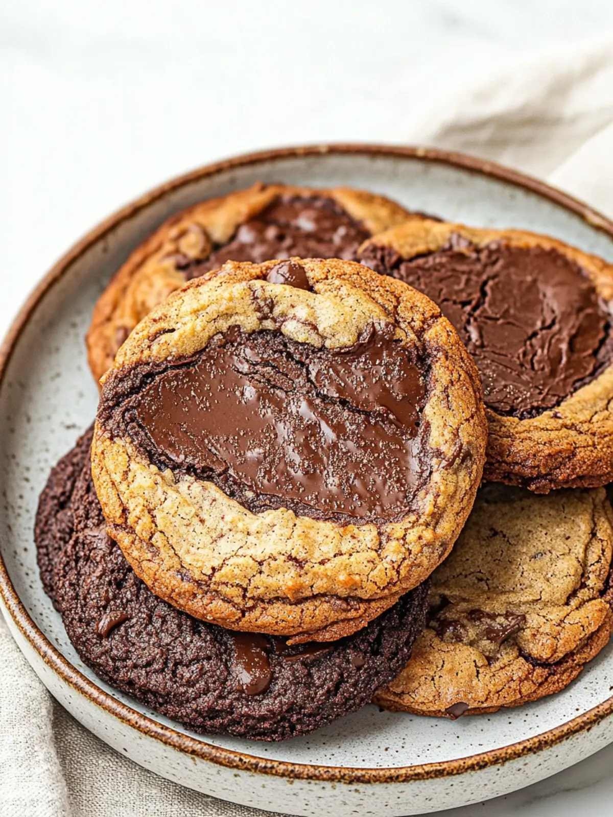 Decadent Brookie Cookies: Brownie Meets Chocolate Chip Bliss 4 Brookie Cookies (Brownie Chocolate Chip Cookies)