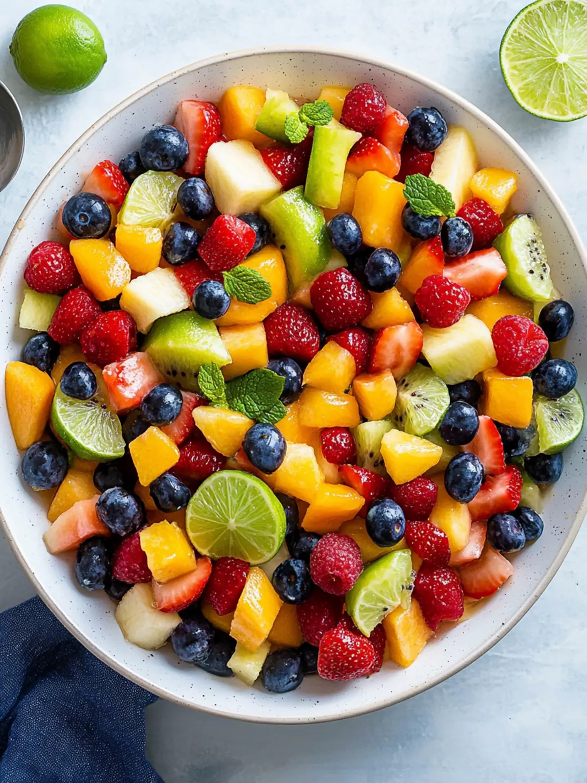 Honey Lime Rainbow Fruit Salad for a Refreshing Summer Treat 5 Honey Lime Rainbow Fruit Salad
