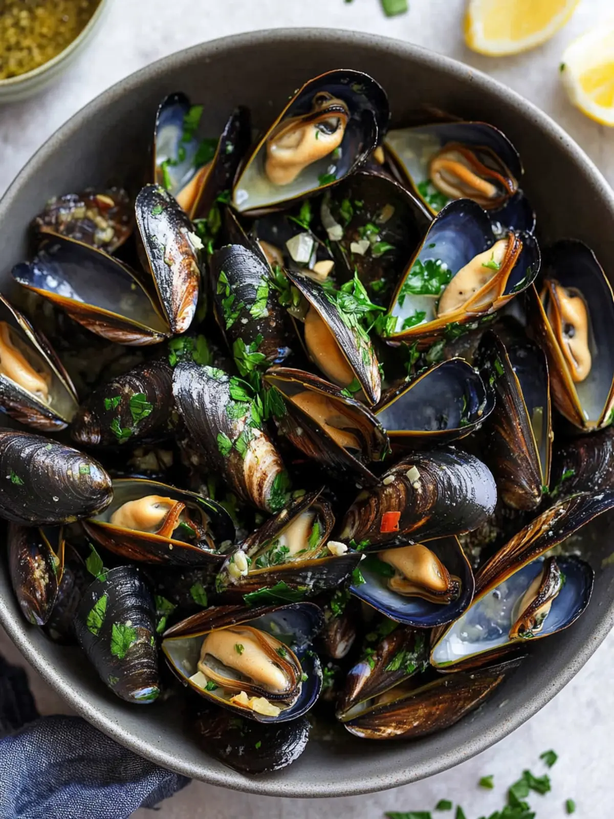 Savory Steamed Mussels with Garlic and Parsley in Minutes 5 Steamed Mussels with Garlic and Parsley