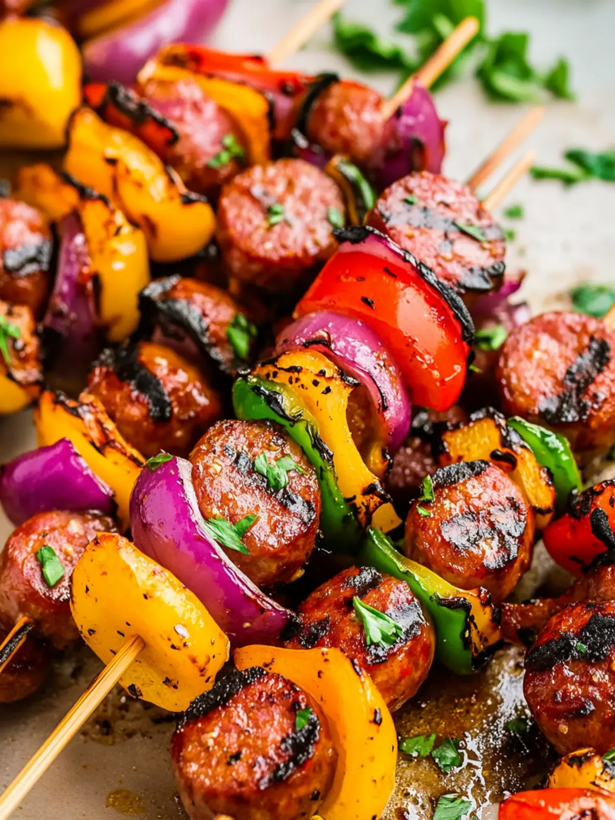 Grilled Sausage Kabobs: Quick, Flavor-Packed Summer Delight 2 Grilled Sausage Kabobs