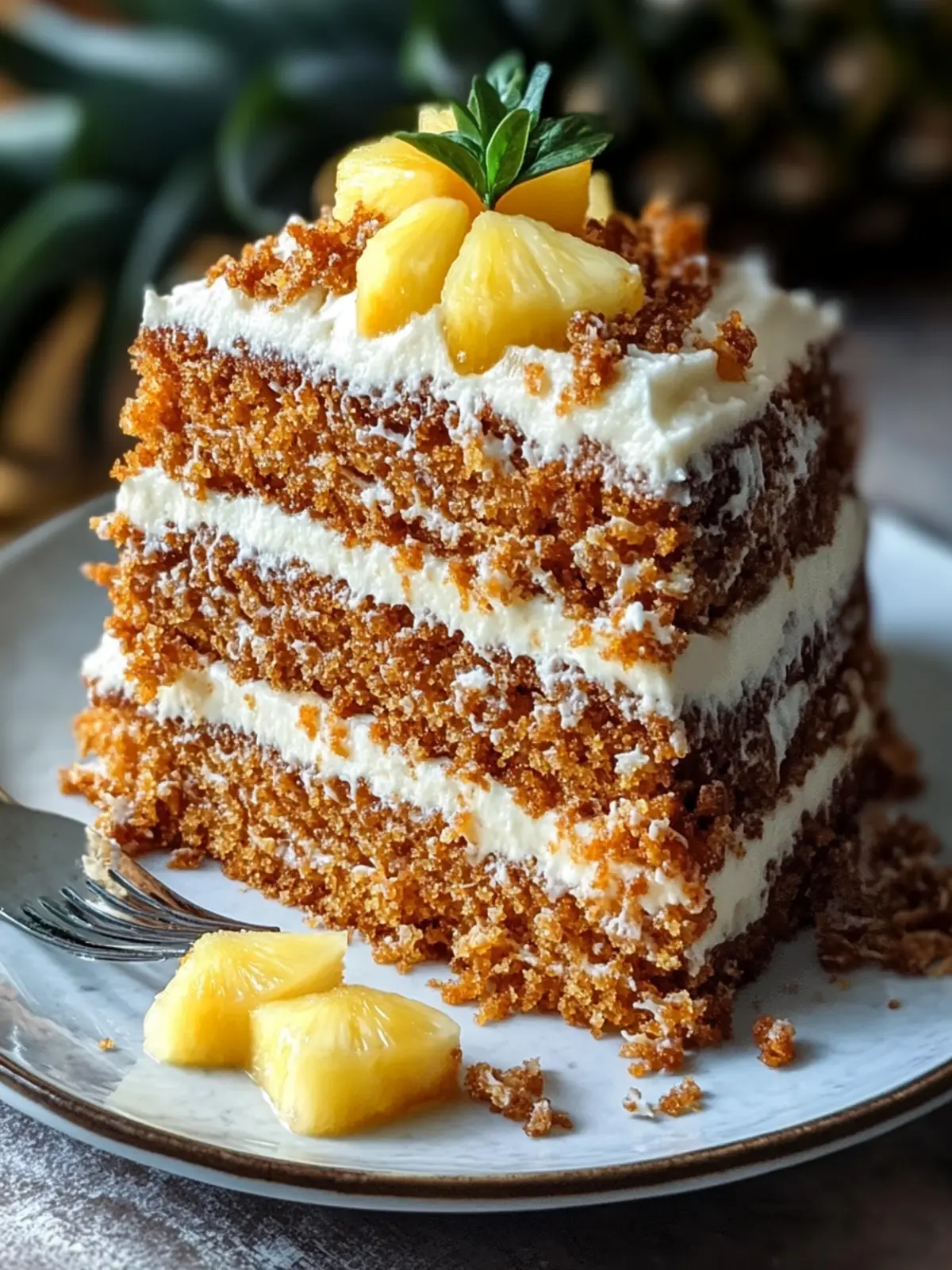 Hawaiian Carrot Pineapple Cake