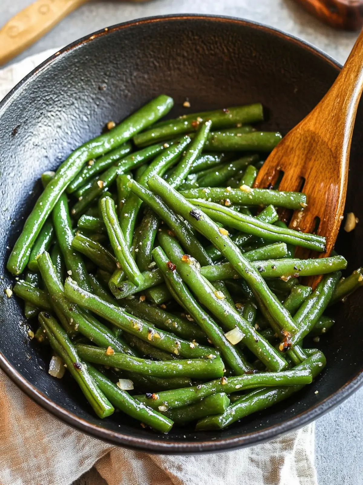 Sautéed Green Beans Recipe with Garlic
