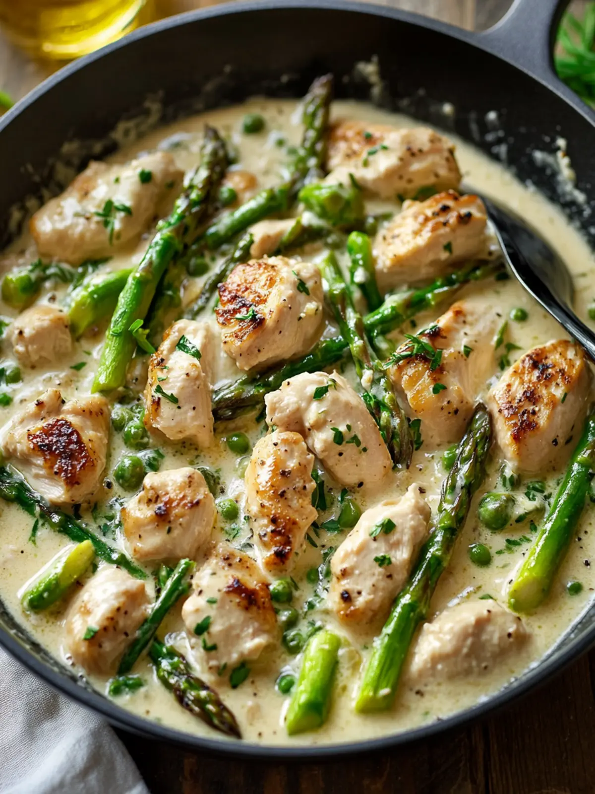 Creamy Chicken Asparagus Skillet Ready in 30 Minutes! 5 Creamy Chicken Asparagus Skillet