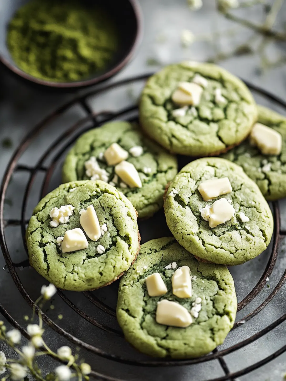 Matcha White Chocolate Cookies