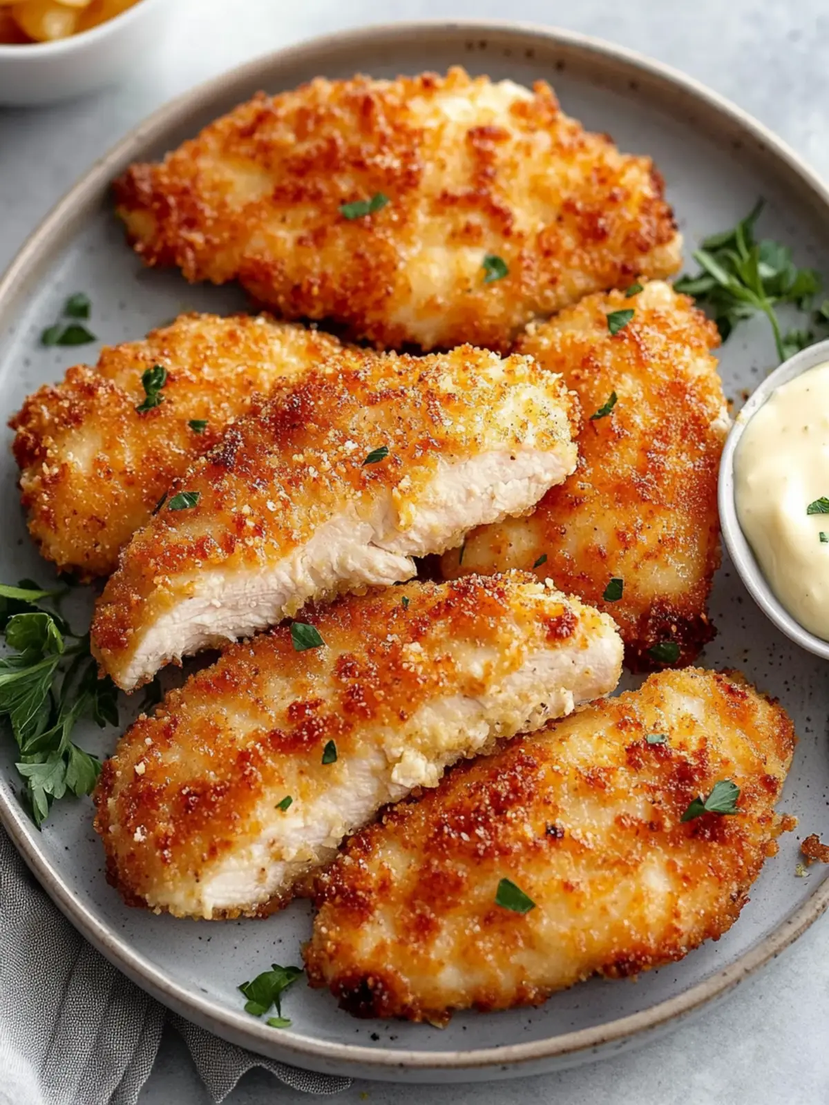Crispy Air Fryer Parmesan Crusted Chicken with Mayo in 15 Minutes 4 Air Fryer Parmesan Crusted Chicken with Mayo