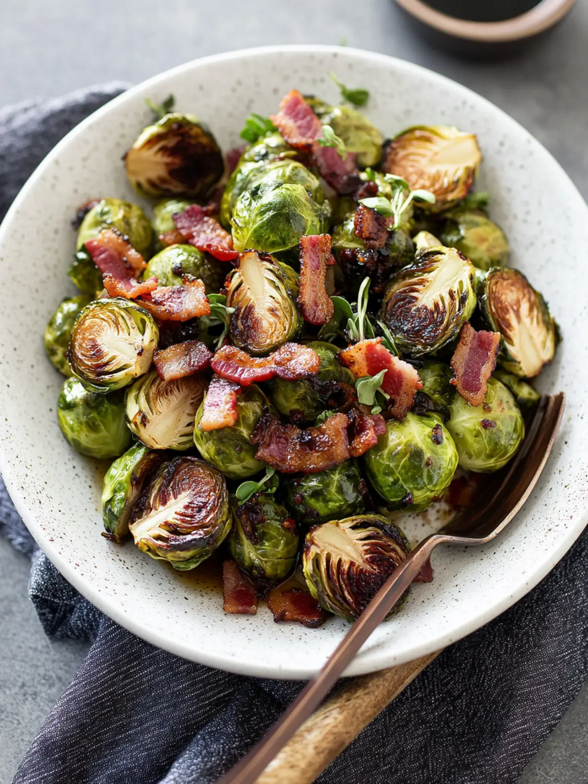 Crispy Brussels Sprouts with Bacon and Balsamic Bliss 3 Crispy Brussels Sprouts with Bacon and Balsamic