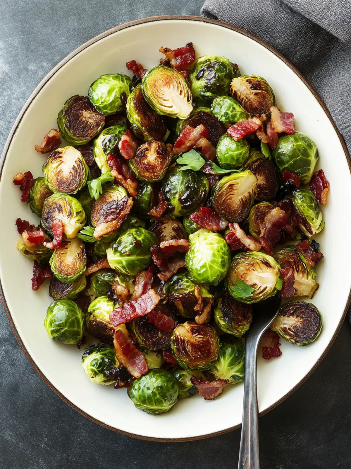 Crispy Brussels Sprouts with Bacon and Balsamic Bliss 2 Crispy Brussels Sprouts with Bacon and Balsamic