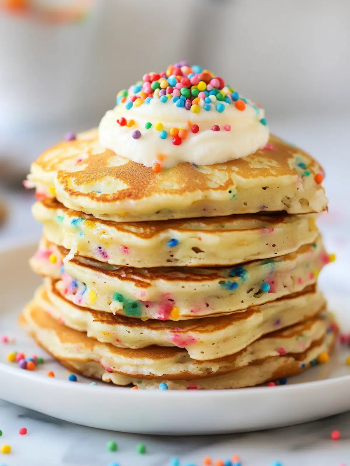Fluffy Homemade Funfetti Pancakes: Birthday Joy in Every Bite 5 Homemade Funfetti Pancakes (Birthday Cake Pancakes)