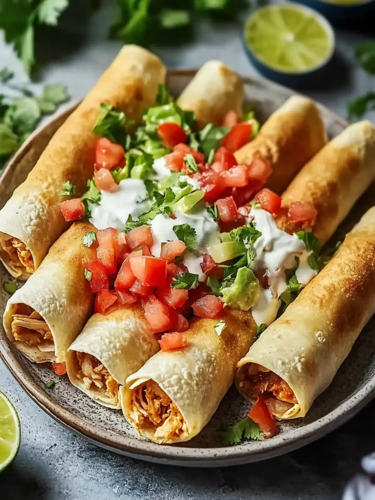 Air Fryer Chicken Flautas