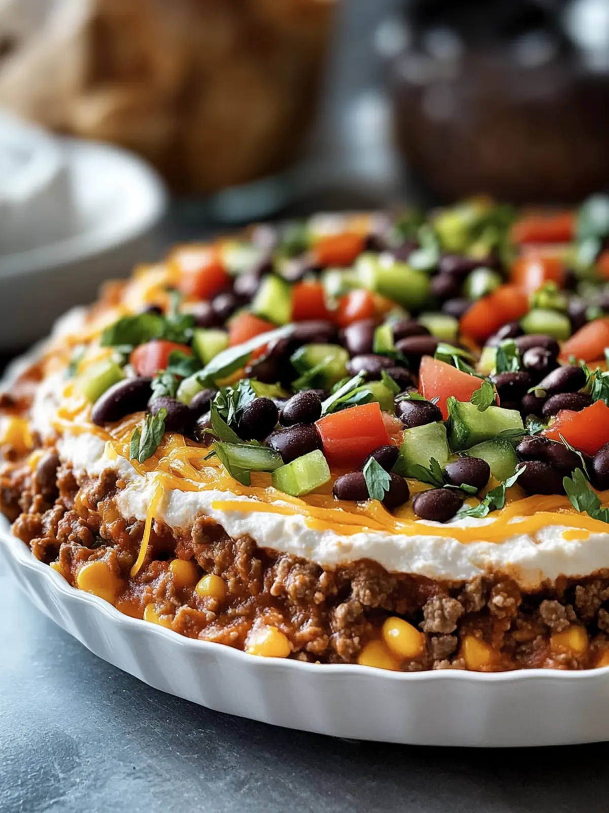 Ultimate Beef and Bean 7 Layer Dip: Your New Party Favorite 5 Ultimate Beef and Bean 7 Layer Dip