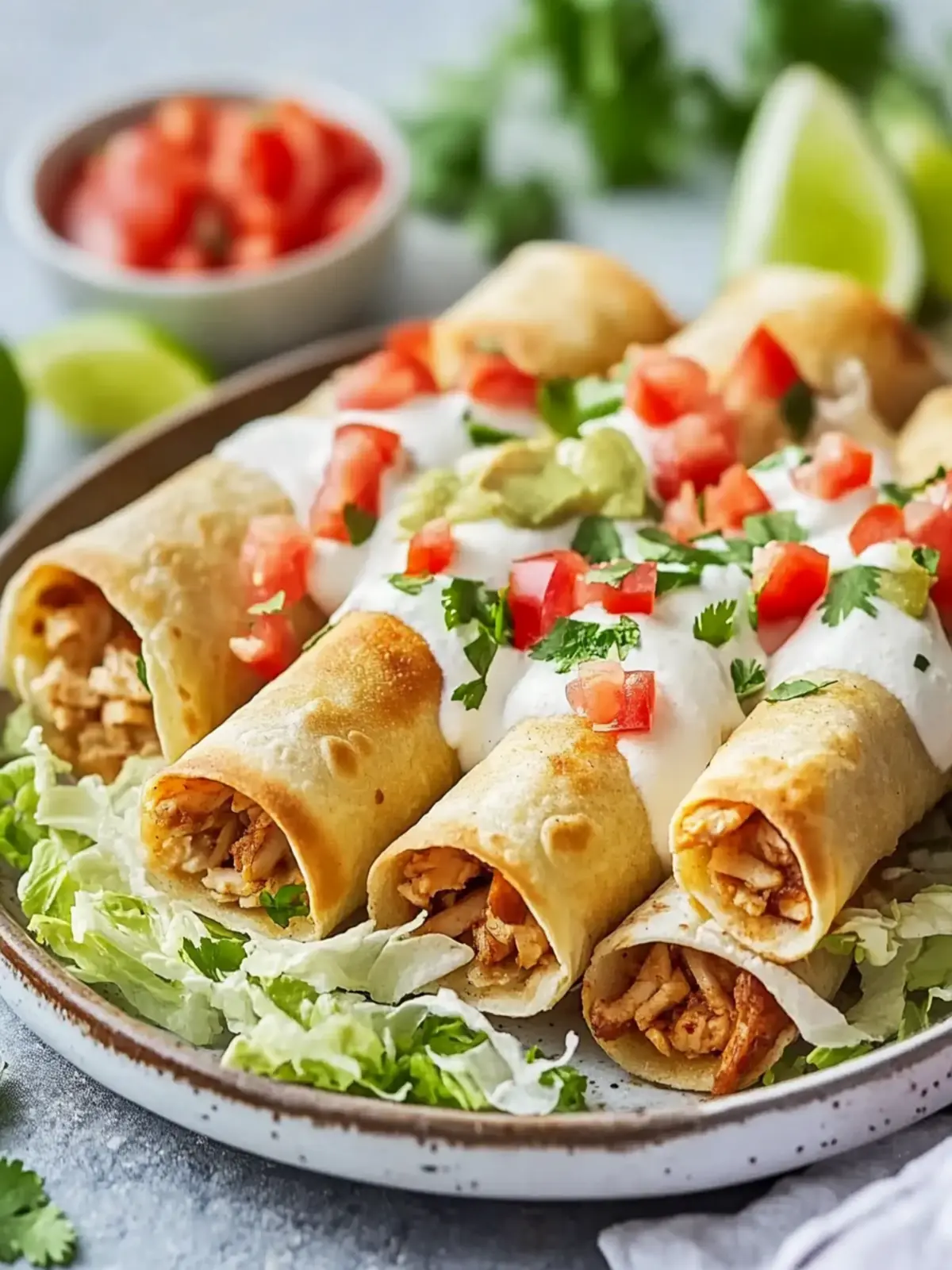 Air Fryer Chicken Flautas