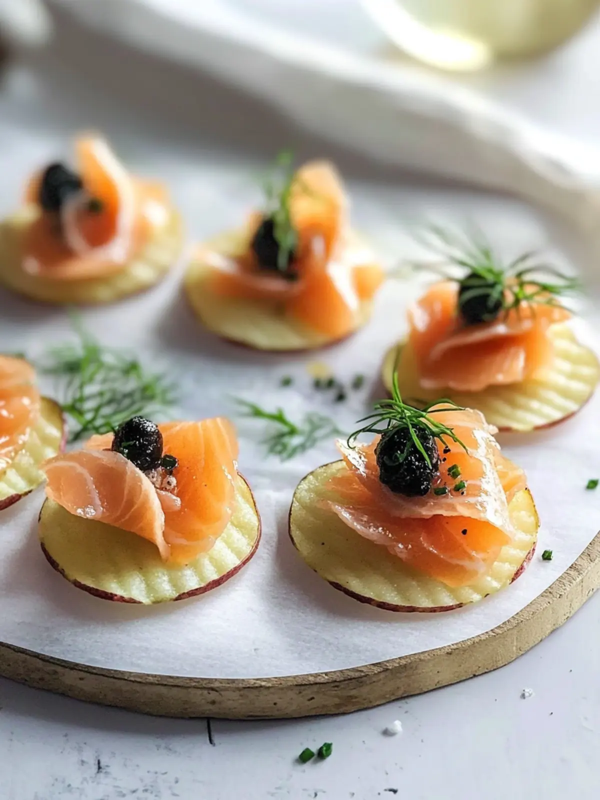 Smoked Salmon Potato Chip Canapés