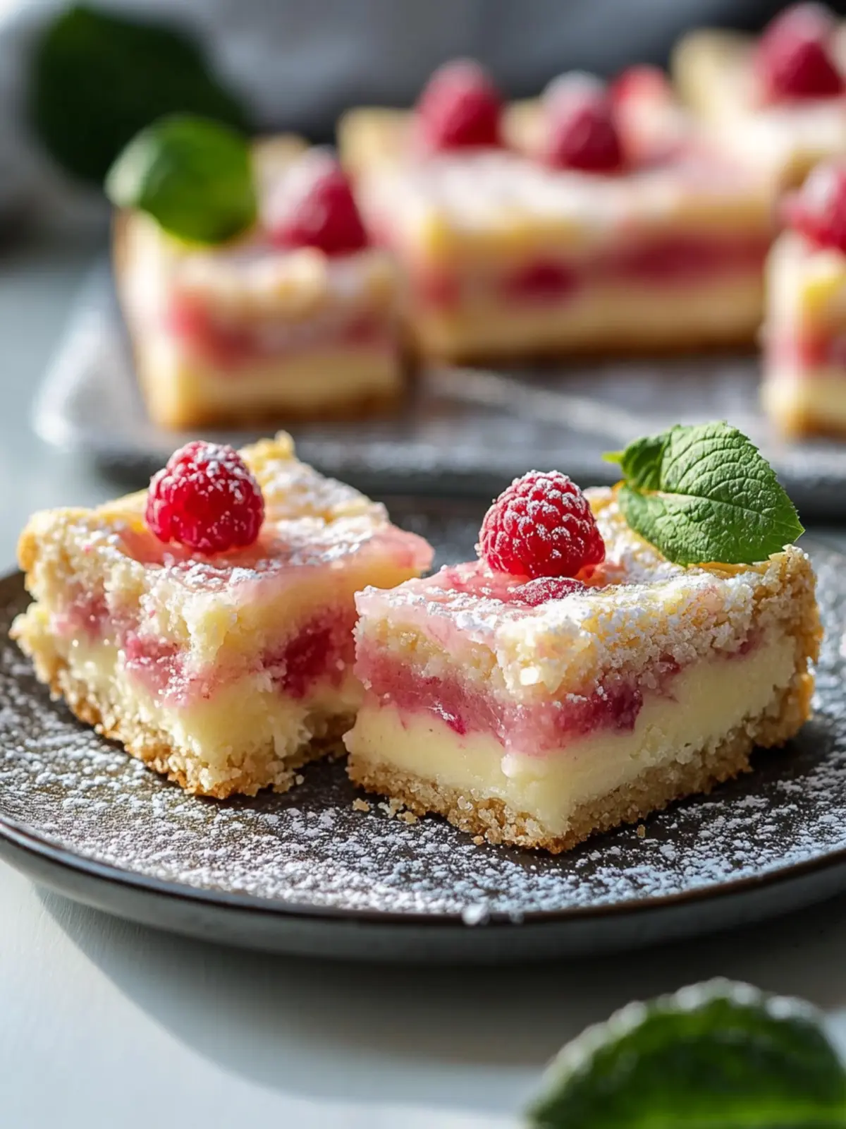 Delightful Sweet and Tangy Mini Rhubarb Custard Bars Recipe 3 Sweet and Tangy Mini Rhubarb Custard Bars