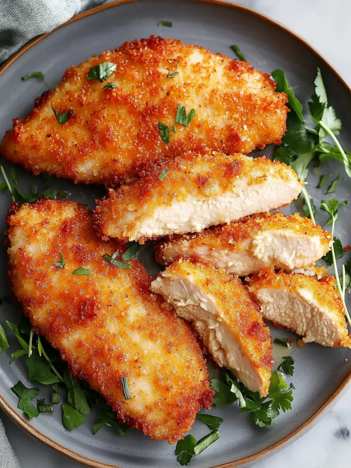 Air Fryer Parmesan Crusted Chicken with Mayo