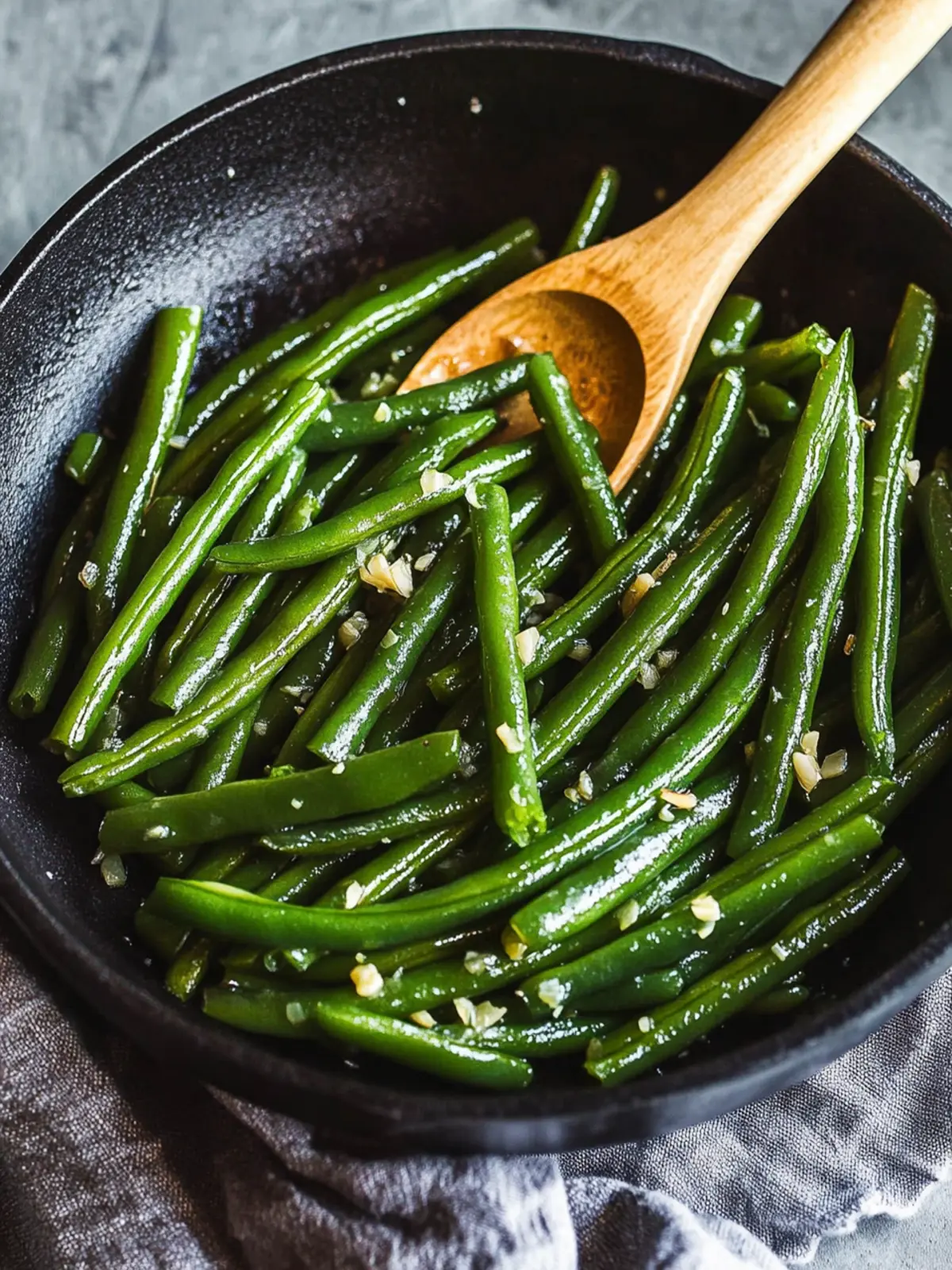 Sautéed Green Beans Recipe with Garlic