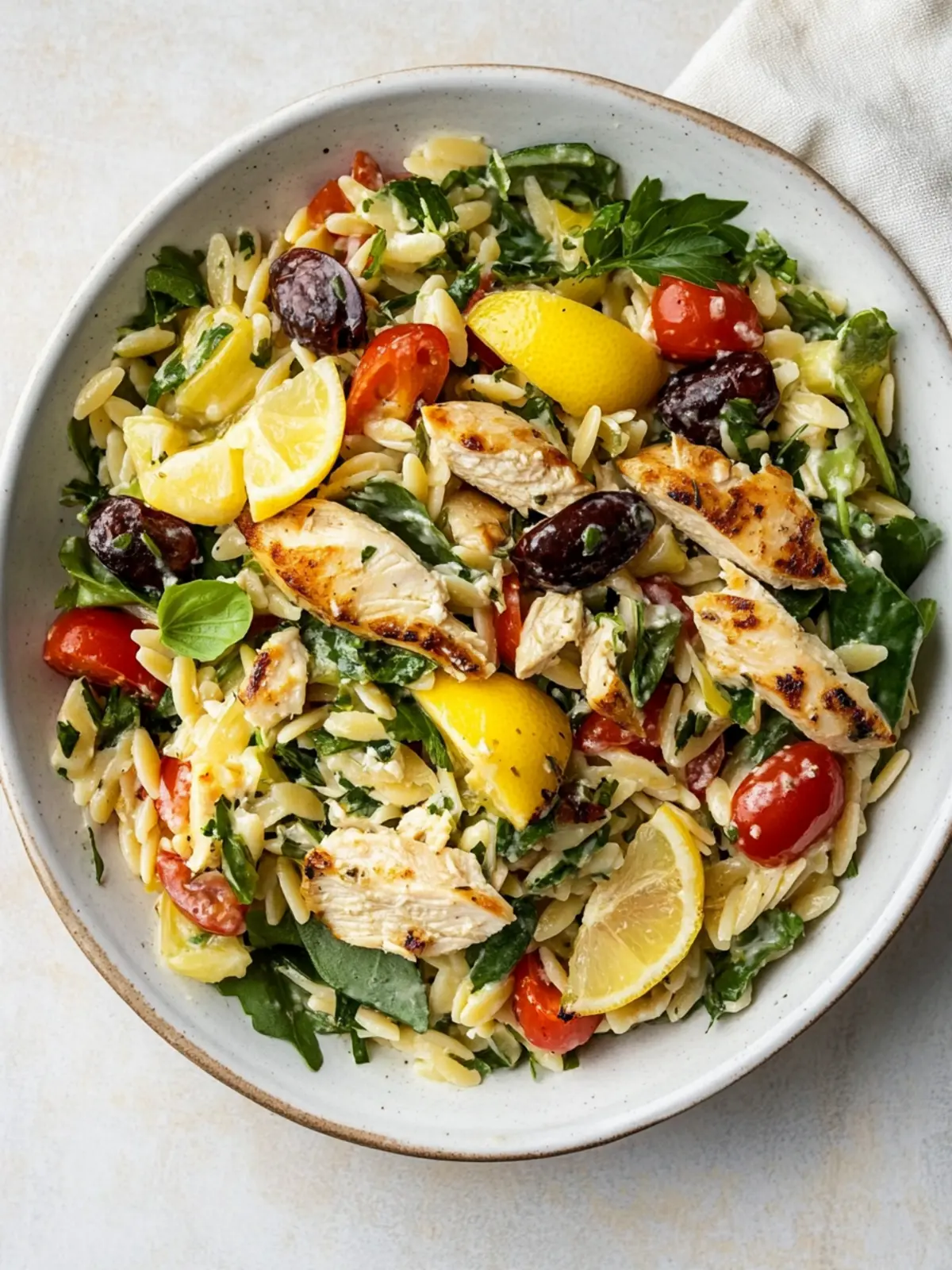 Zesty Lemon Orzo Salad with Chicken in Just 30 Minutes 2 Lemon Orzo Salad with Chicken