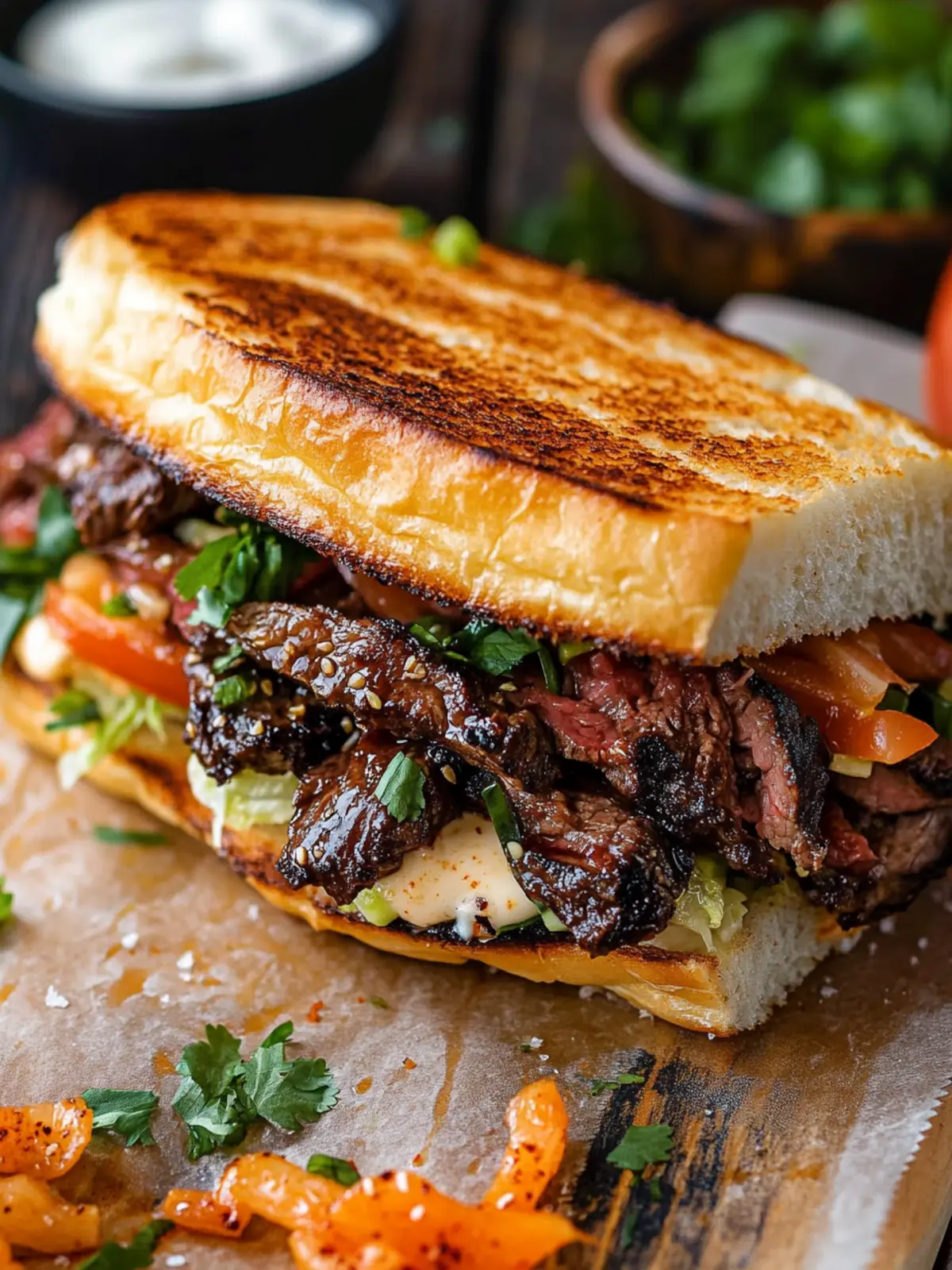 Savory Korean Steak Sandwich: A Delicious Twist on Comfort Food 3 Korean Steak Sandwich