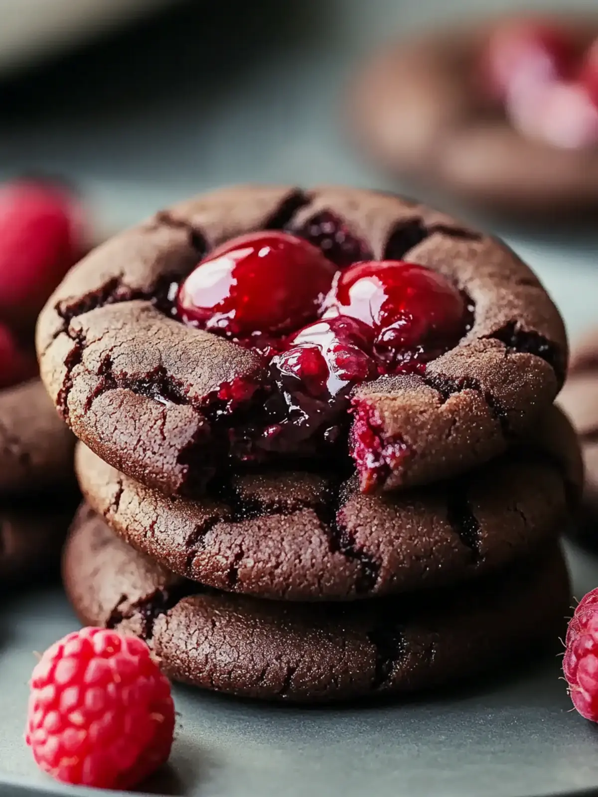 Fudgy Raspberry Dark Chocolate Cookies for Indulgent Moments 2 Fudgy Raspberry Dark Chocolate Cookies