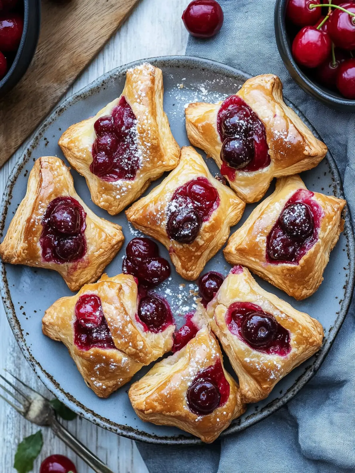 Cherry Danish with Puff Pastry: A Sweet Morning Delight 3 Cherry Danish with Puff Pastry