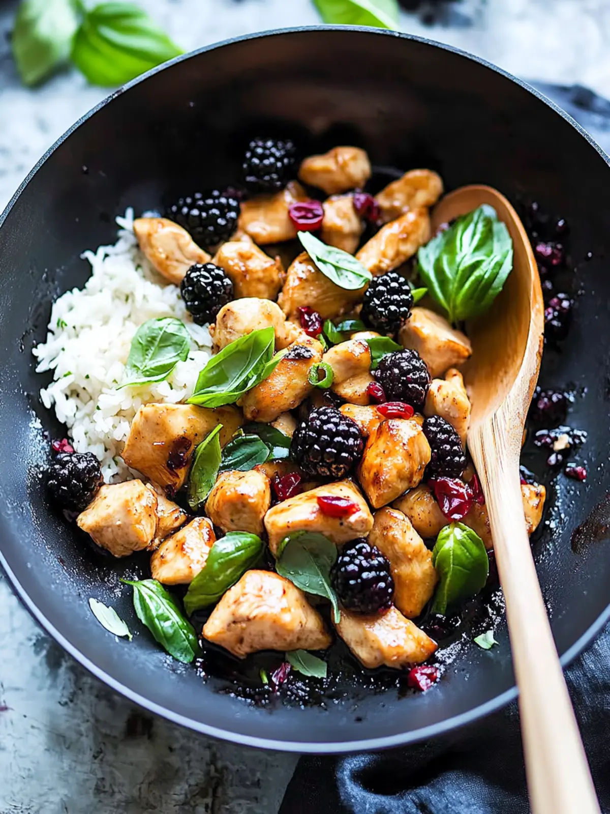 Thai Blackberry Basil Chicken