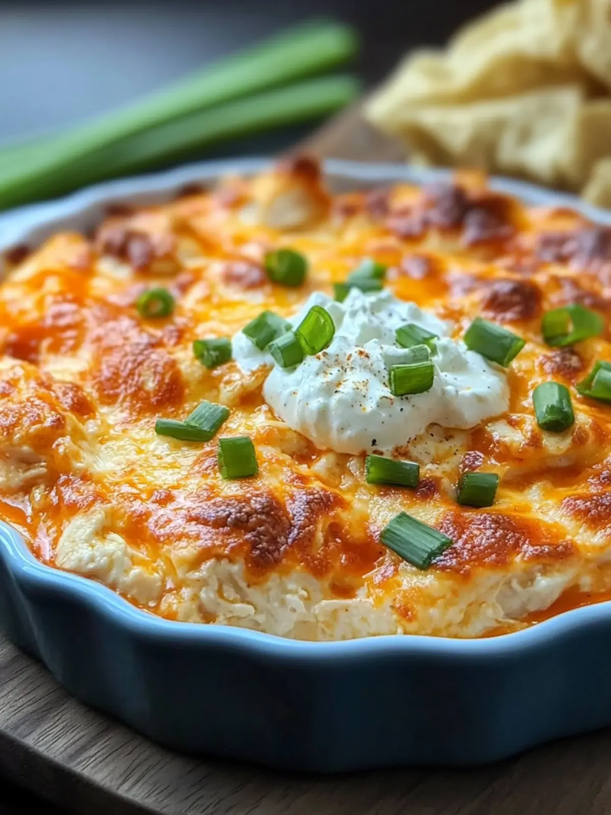 Crispy Baked Buffalo Chicken Dip Recipe with Creamy Ranch Swirl Treat 3 Crispy Baked Buffalo Chicken Dip Recipe with Creamy Ranch Swirl