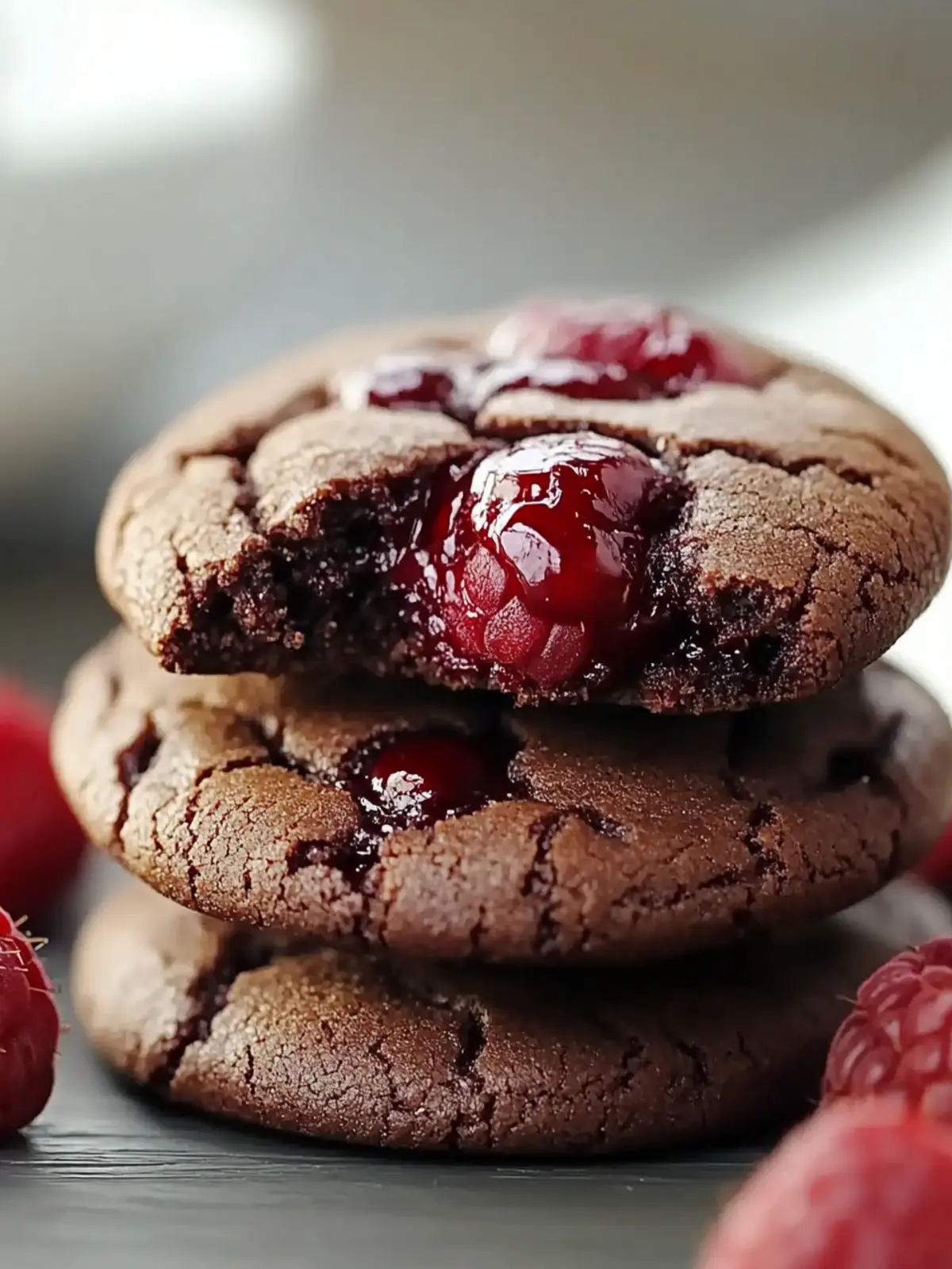 Fudgy Raspberry Dark Chocolate Cookies for Indulgent Moments 4 Fudgy Raspberry Dark Chocolate Cookies