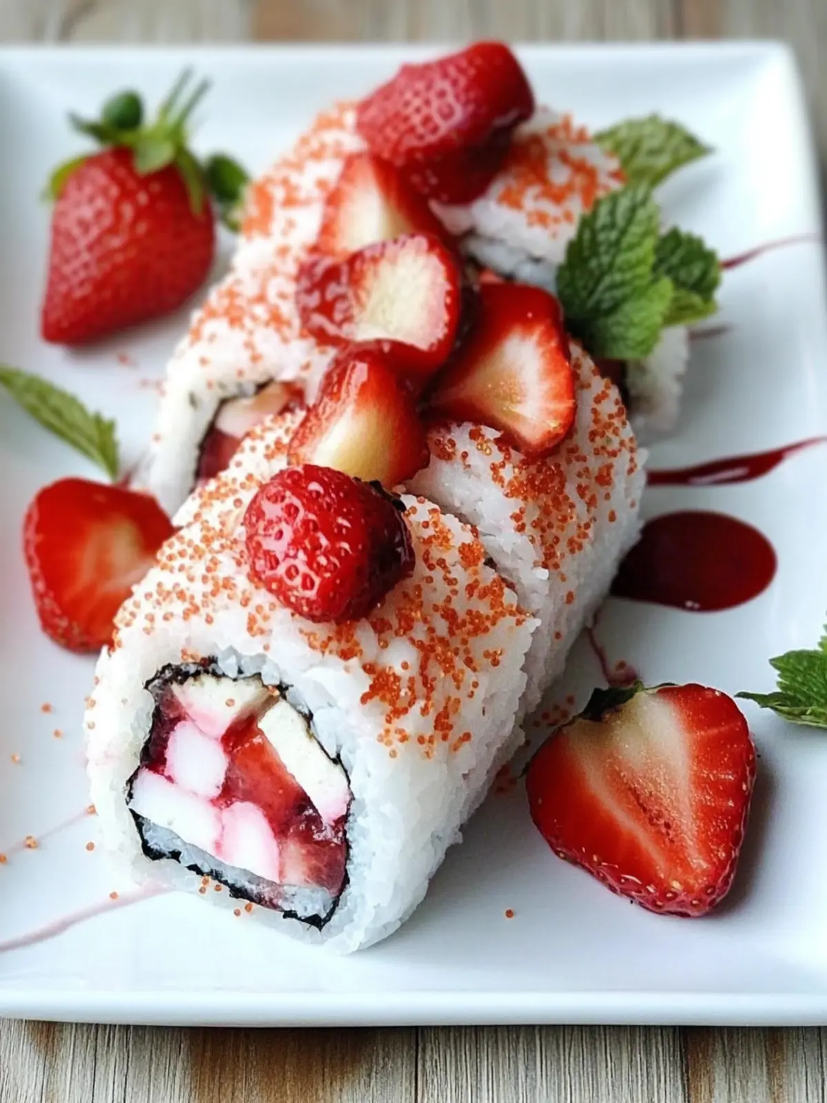 Strawberry Shortcake Sushi Roll: A Sweet Fun Twist on Dessert 3 STRAWBERRY SHORTCAKE SUSHI ROLL