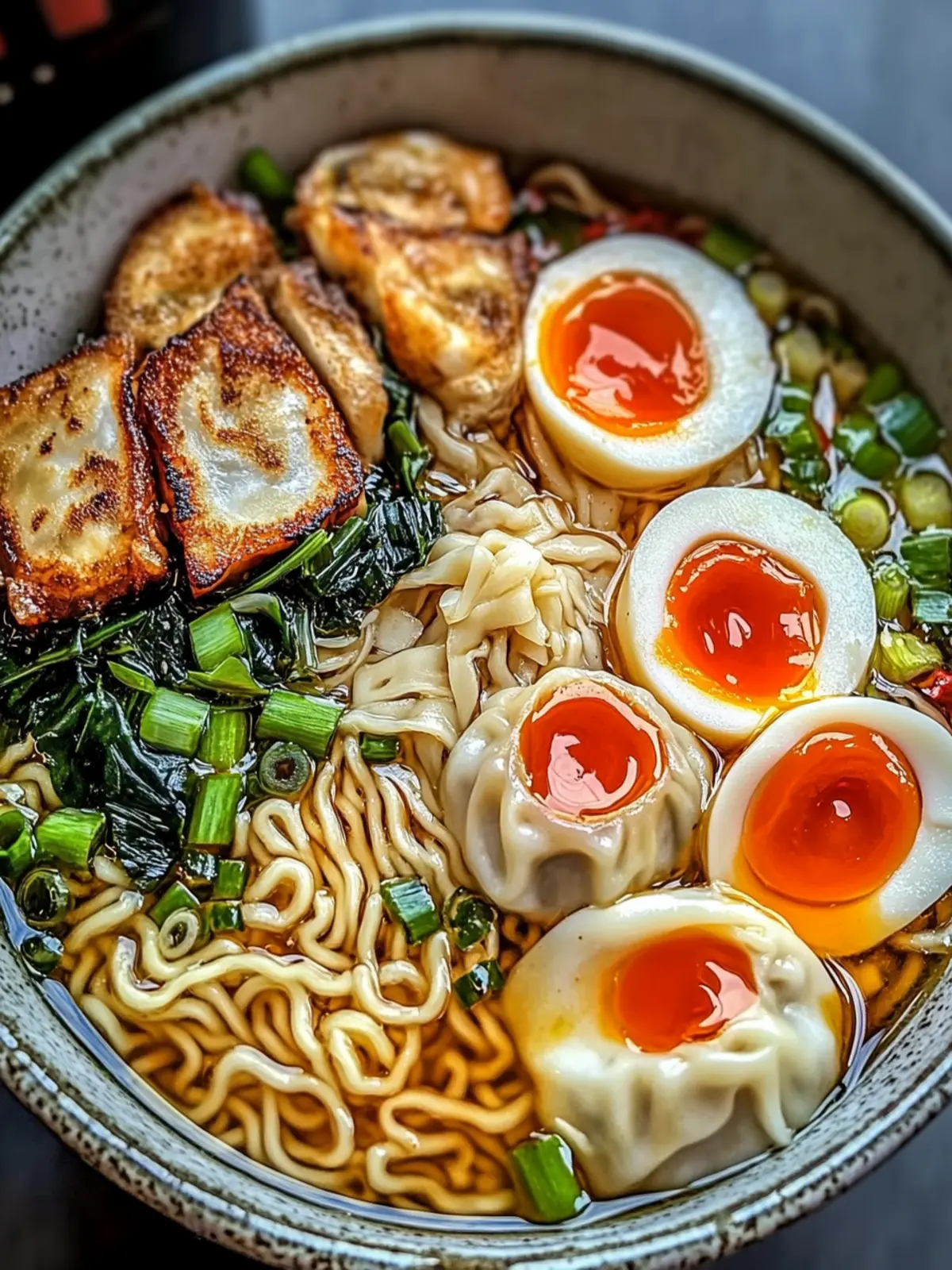 Savory Dumpling Ramen Bowl: Quick Comfort Meal Delight 3 Dumpling Ramen Bowl