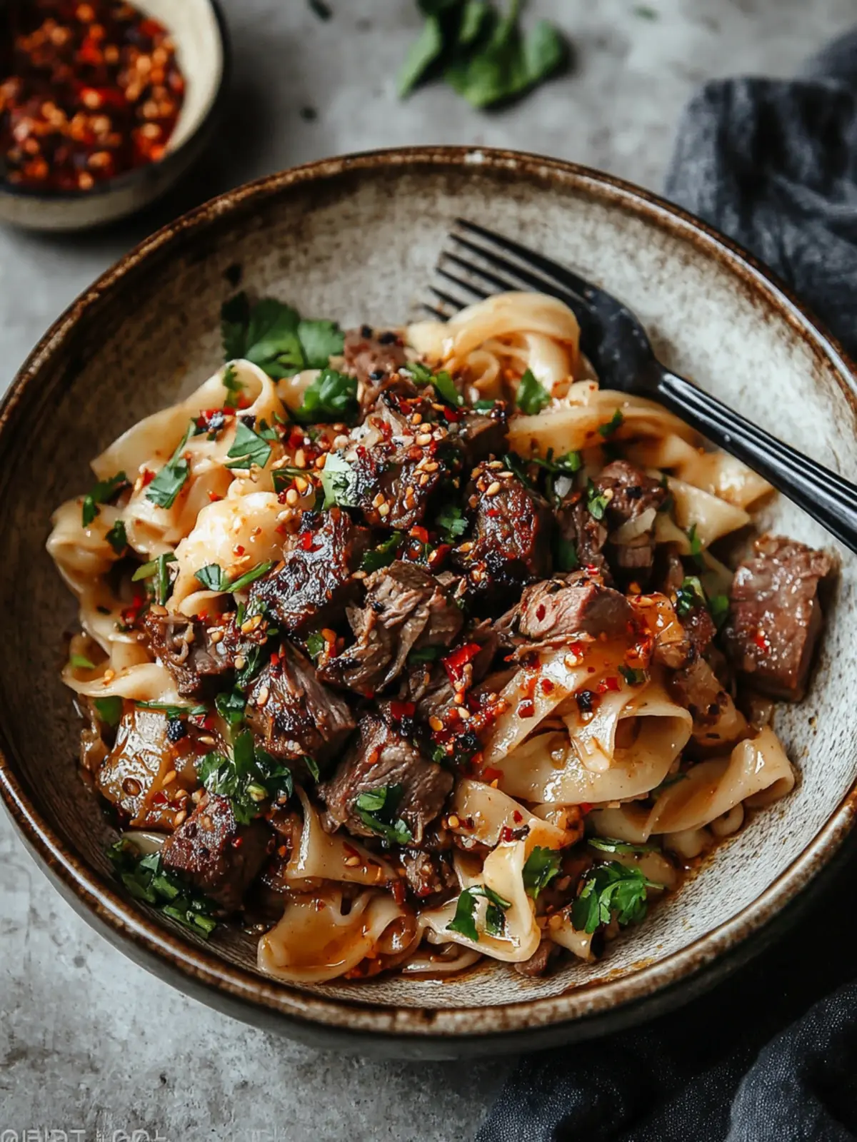 Savor Homemade Cumin Lamb Noodles with Bold Chili Flavor 2 Cumin Lamb Noodles