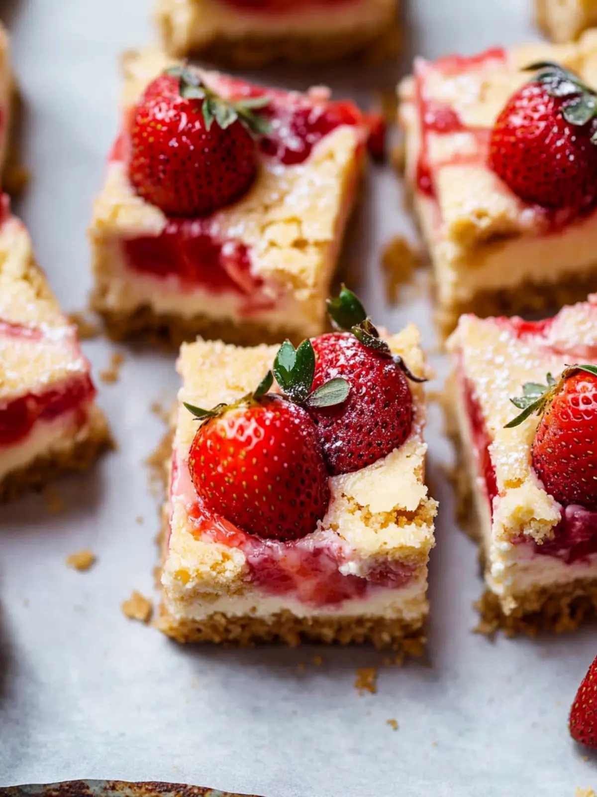 Deliciously Easy Strawberry Vanilla Bean Cheesecake Bars 3 Strawberry Vanilla Bean Cheesecake Bars