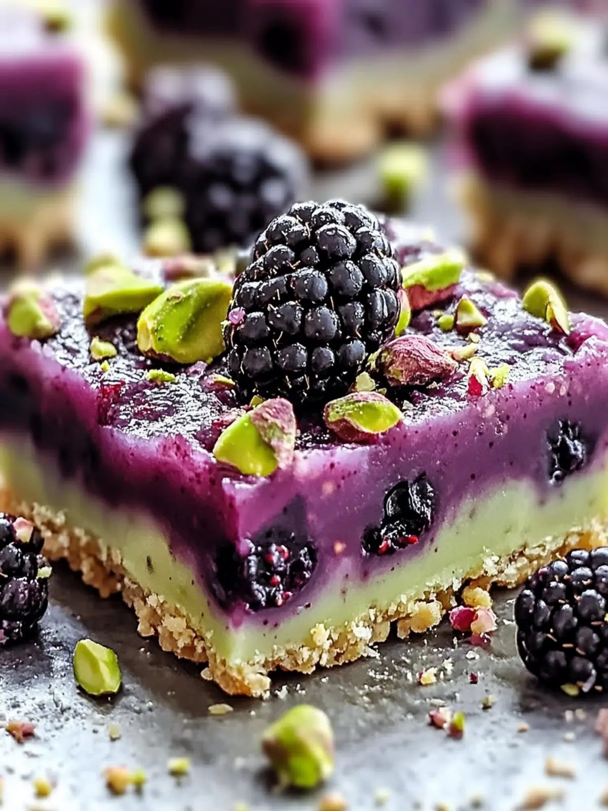 Blackberry Pistachio Dream Bars: A Sweet Slice of Heaven 2 Blackberry Pistachio Dream Bars