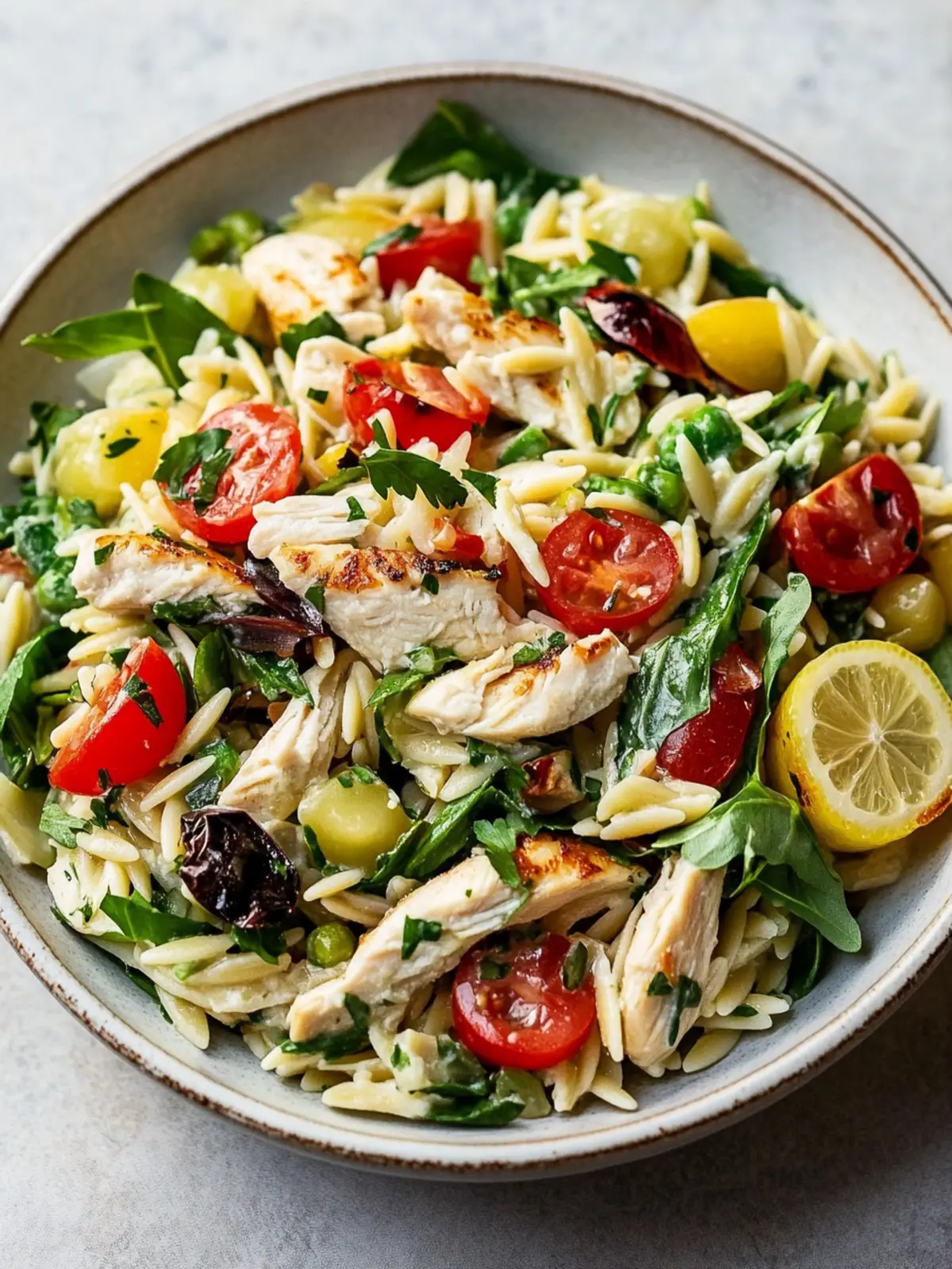 Zesty Lemon Orzo Salad with Chicken in Just 30 Minutes 3 Lemon Orzo Salad with Chicken