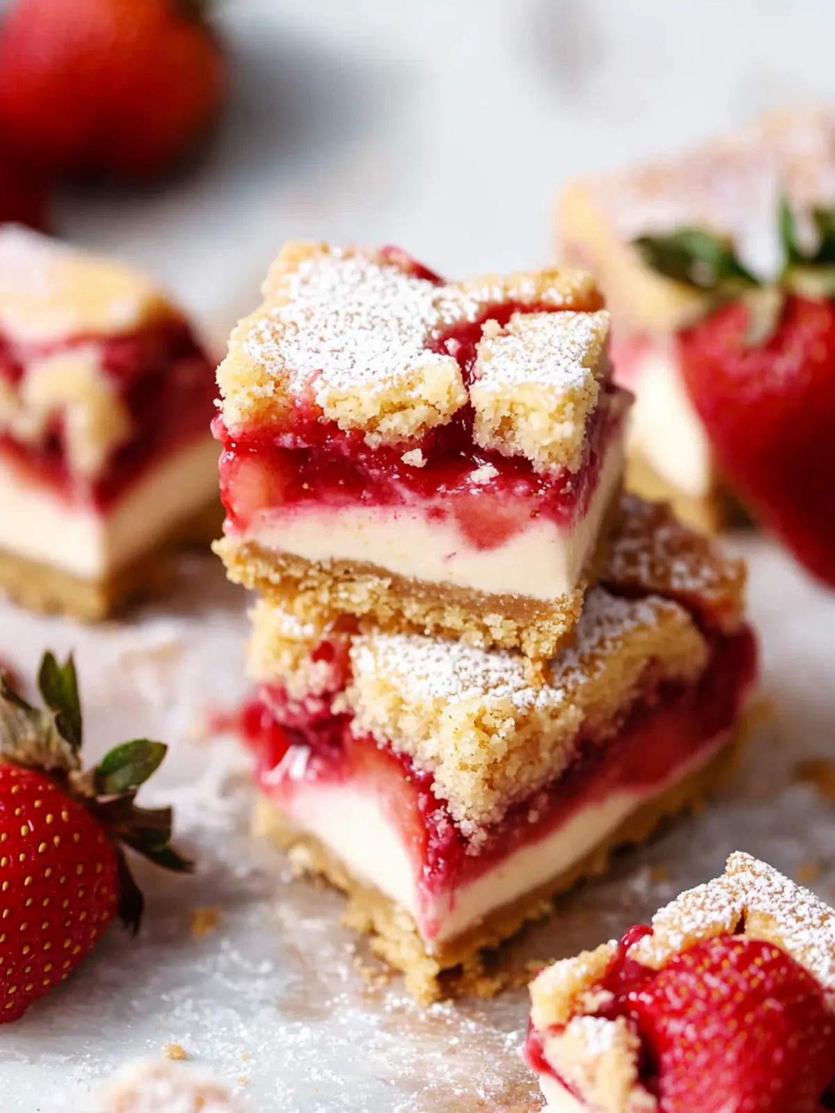 Deliciously Easy Strawberry Vanilla Bean Cheesecake Bars 5 Strawberry Vanilla Bean Cheesecake Bars
