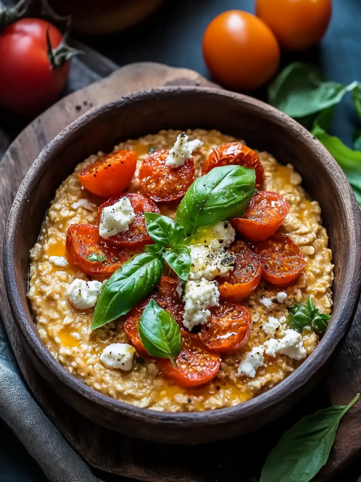 Savory Tomato and Goat Cheese Basil Oatmeal for Quick Comfort 4 Tomato And Goat Cheese Basil Oatmeal