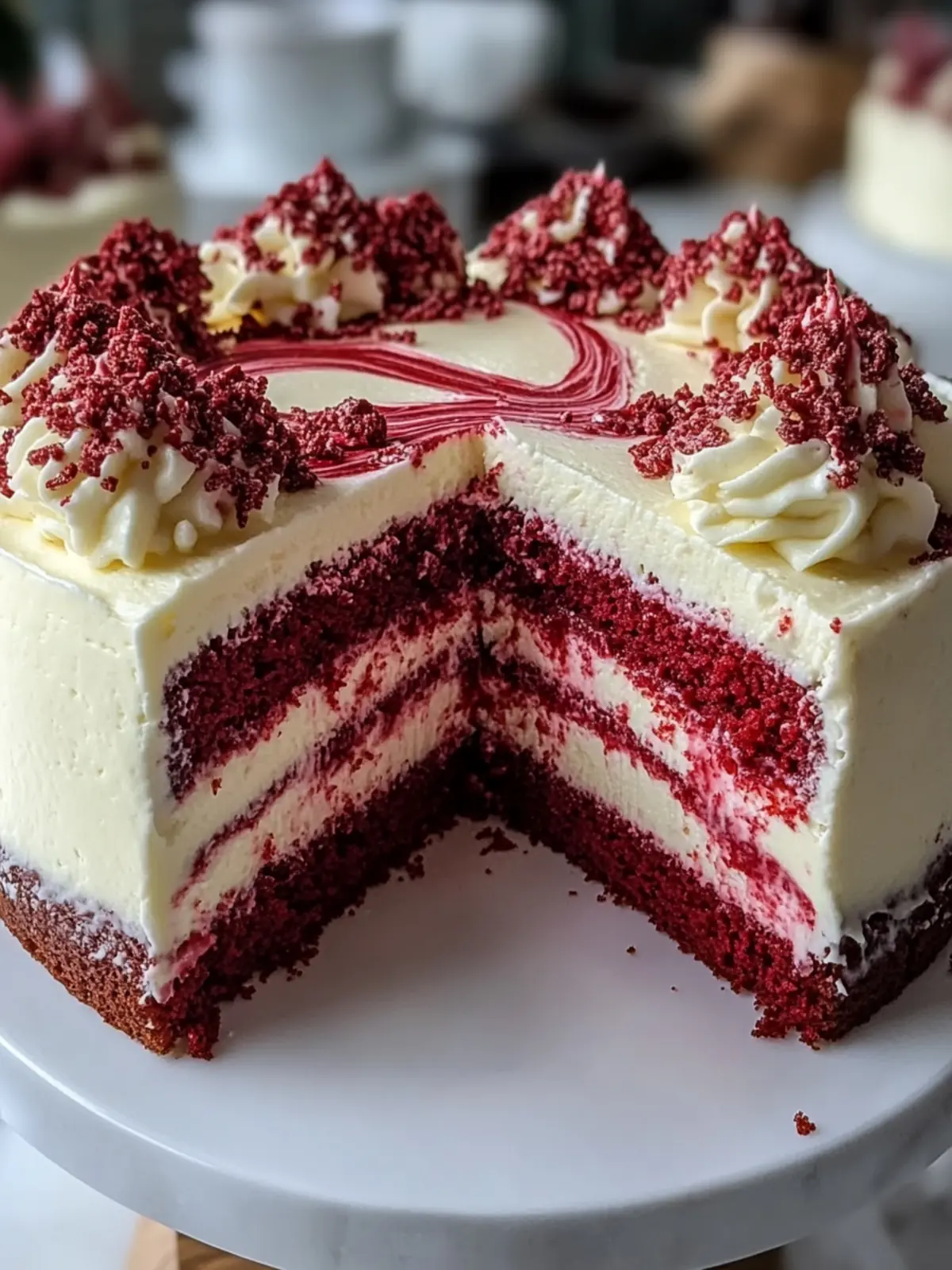 Red Velvet Cheesecake Swirl Cake: Your Next Showstopper Dessert 2 Red Velvet Cheesecake Swirl Cake